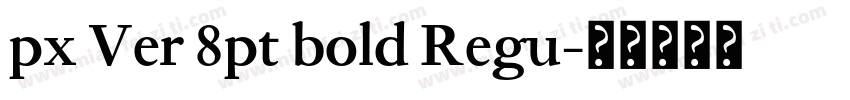 px Ver 8pt bold Regu字体转换